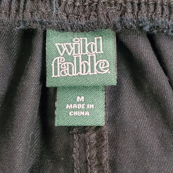 Wild Fable Womens Y2K Baggy Grunge Emo Cargo Pants Size M Black Rave Skater - Picture 4 of 10